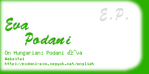 eva podani business card